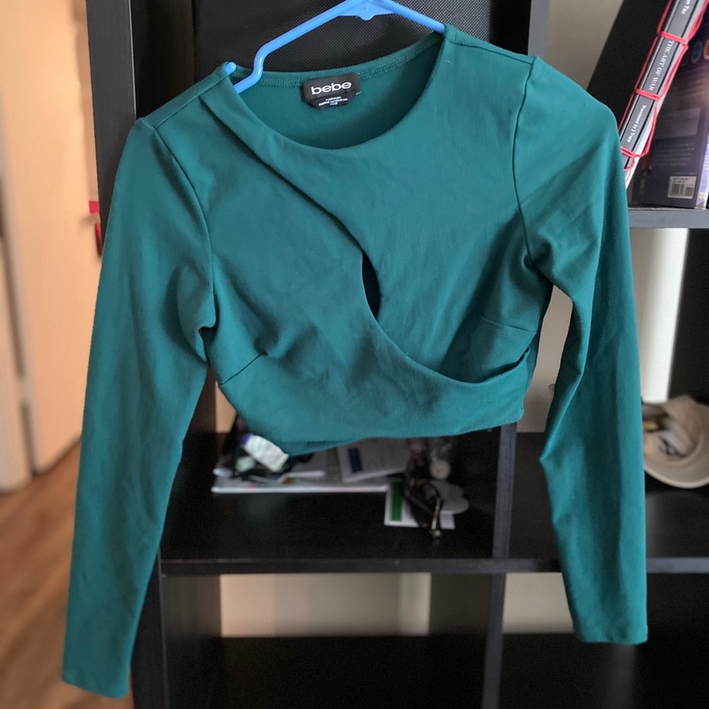 bebe 2-piece crop and skirt